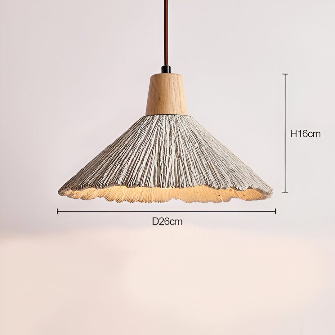 Creme Retro Wabi-Sabi LED Pendelleuchte