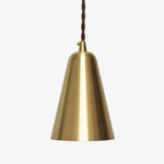 Load image into Gallery viewer, Straight pendant light shade in natural brass
