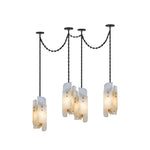 Bild in Gallery-Viewer laden, Frosted Cylinder Shade Chain Hardwired Chandelier