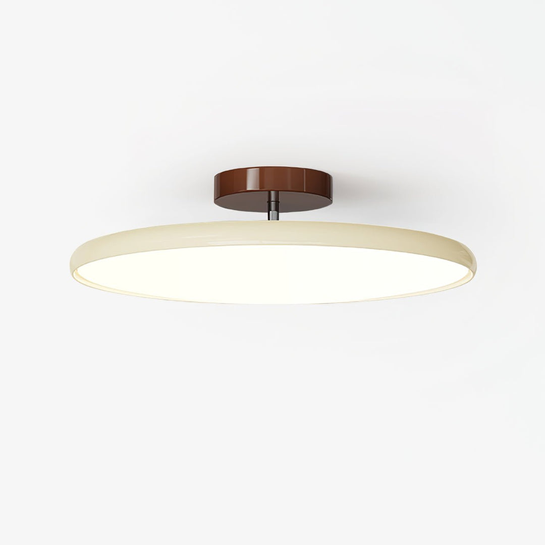 Plafonnier moderne à disque réglable en acrylique beige