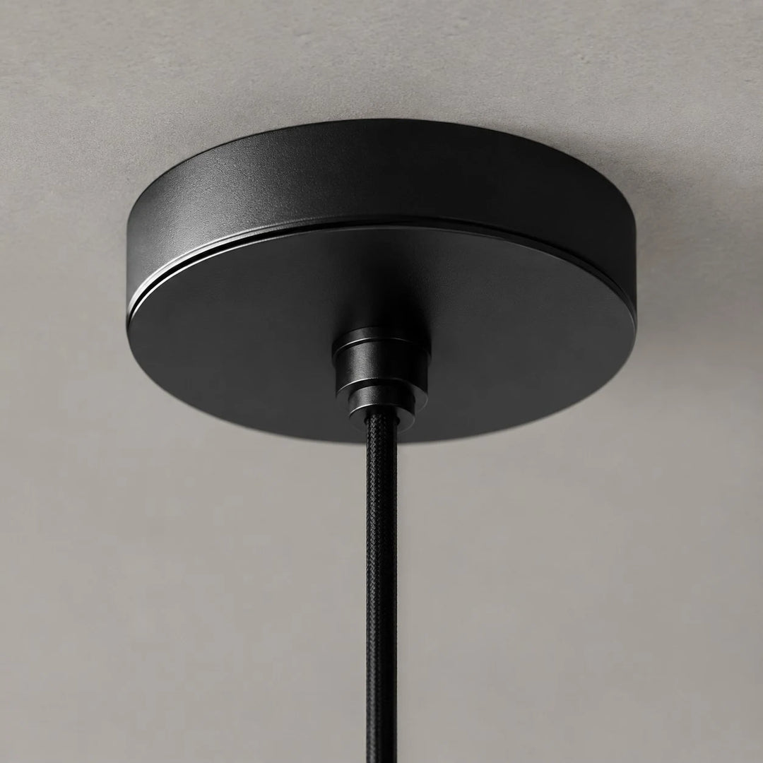 Grey Stone Pendant Light with Paper Diffuser