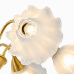 Cargar imagen en el visor de la Galería, Close-up of a frosted floral glass shade and E27 socket