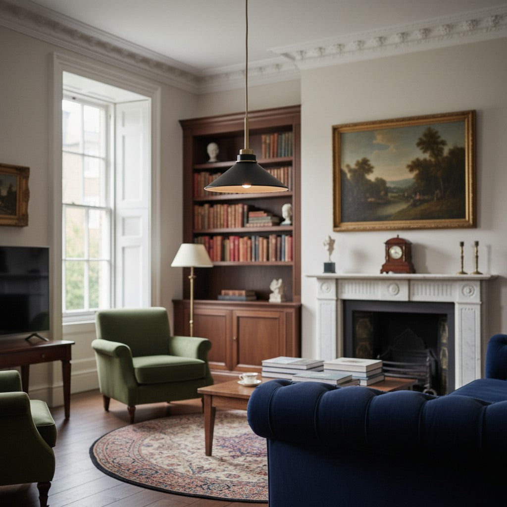 Aurenza Modern Farmhouse  Cone Pendant Light – Dimmable Kitchen and Entryway Lighting