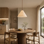 Bild in Gallery-Viewer laden, Handgefertigte Wabi-Sabi-Pendelleuchte aus Stoff
