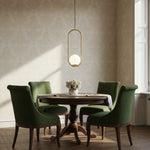 Charger l'image dans la visionneuse de galerie, Suspension Moderne Halozen - Lampe Suspendue Décorative au Profil Ovale Doux pour Salon