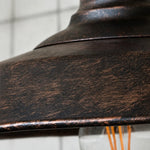Charger l'image dans la visionneuse de galerie, Weathered metal shade rim and finish detail