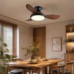 Load image into Gallery viewer, Low-profile ceiling fan above a dining table