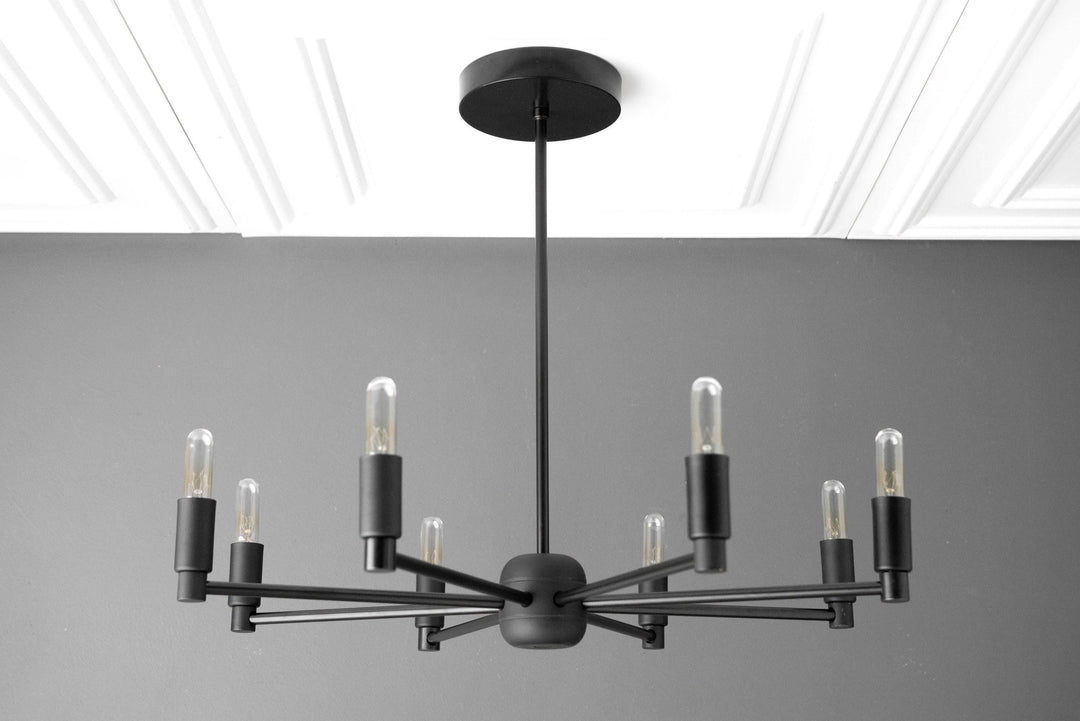 Lustre moderne Mobilux Line - Suspension à 8 bras style milieu du siècle