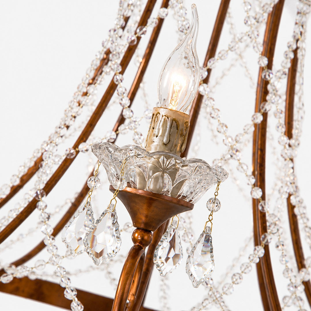 Cascading Crystal Basket Grand Chandelier