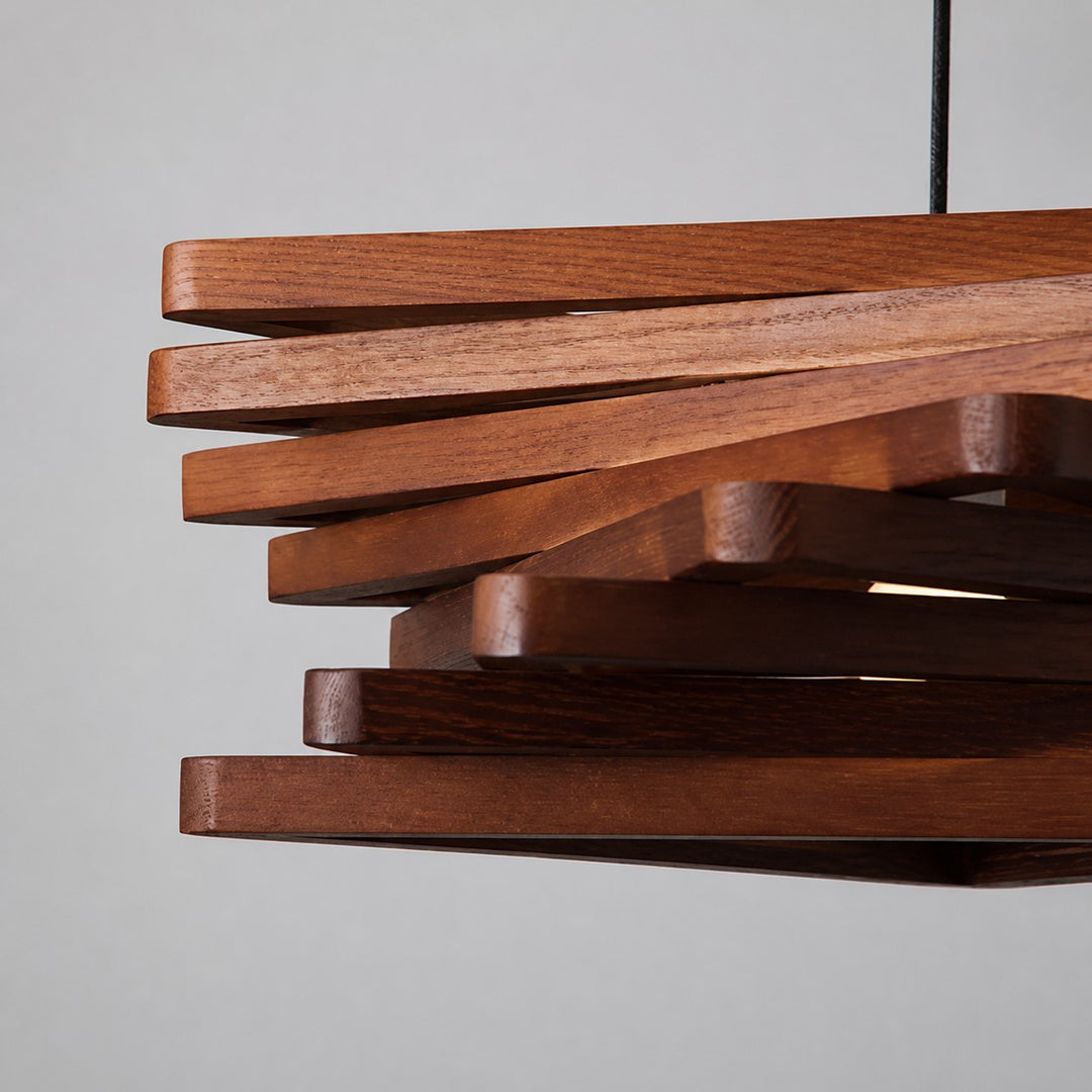 Rounded wooden slat grain detail