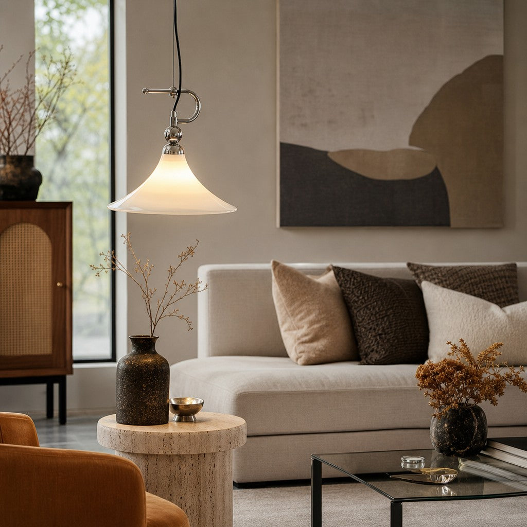 Kallera Magnolia Pendant Light – Artistic Gradient Hanging Lamp for Bedroom and Living Room