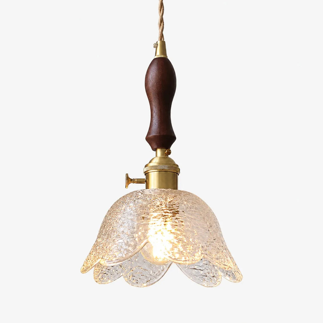 Vintage Flower Glass Pendant Lamp