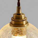 Load image into Gallery viewer, brass socket hardware and clear glass pendant shade detail