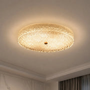 Modern Cut Glass Flush Mount Ceiling Light