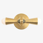 Cargar imagen en el visor de la Galería, Pyralis Cone Art Deco Wall Light - Multi-Directional Sconce for Vanity or Wall
