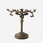 Cargar imagen en el visor de la Galería, Vintage Deer Head Iron Candle Holder