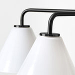Load image into Gallery viewer, Conica Modern Glass Cone Chandelier – Sculptural 5 Light Brass Design
