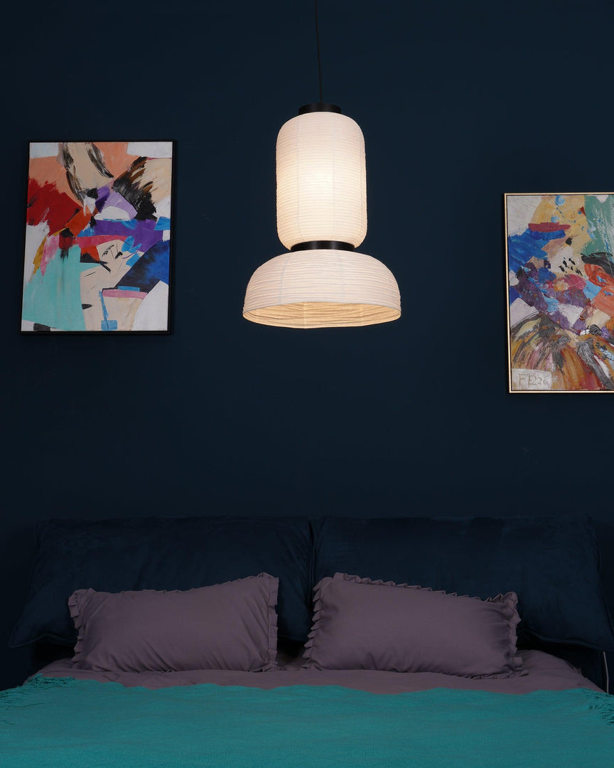 Rounded Layered Paper Plug-In Pendant
