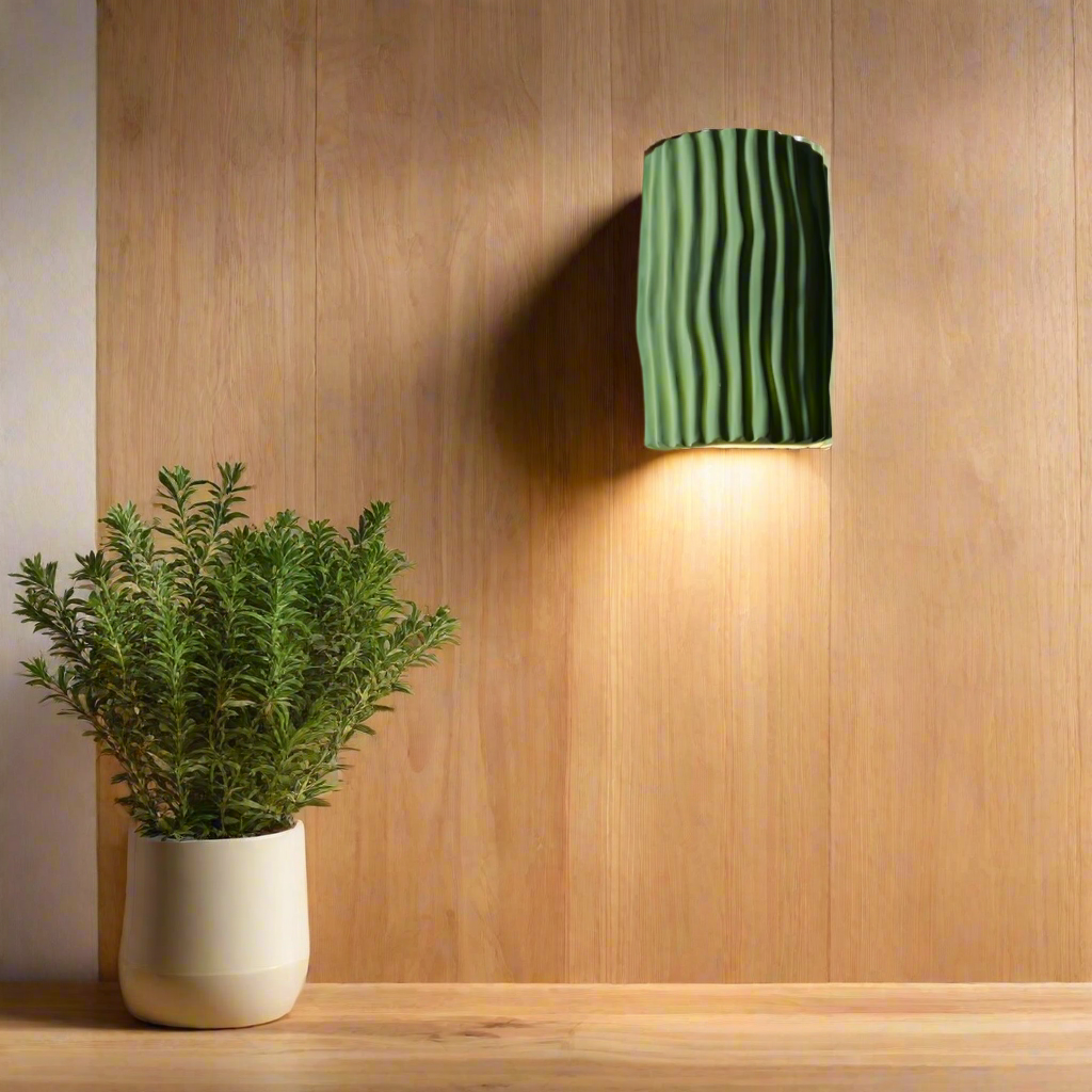 Luz de Pared de Resina Japandi Curva Claridad