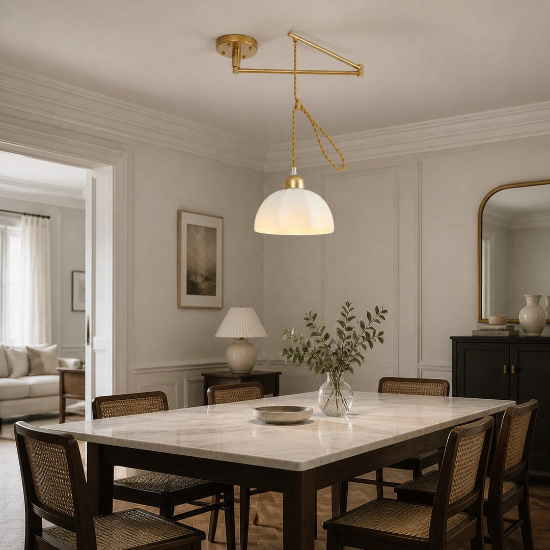 Modern Adjustable Swing Arm Pendant Light