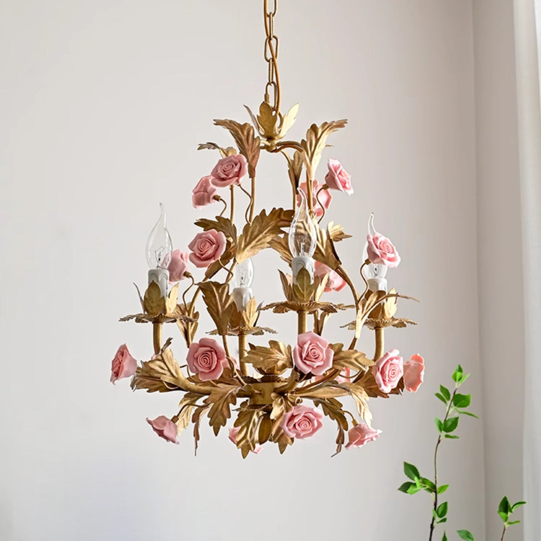 Keramik Rosen Kronleuchter