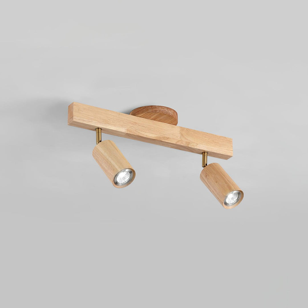 Iluminación de riel de madera Merlo