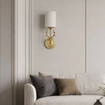 Load image into Gallery viewer, Copper and glass antler sconce in an interior setting