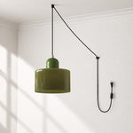 Bild in Gallery-Viewer laden, Mid‑Century Macaron Plug‑in Swag Pendant Light - Colorful Shade Hanging Lamp for Home Decor
