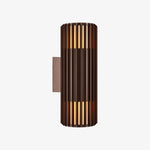 Cargar imagen en el visor de la Galería, Fluted Shade Square Plate Aluminium Outdoor Sconce