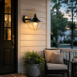 Bild in Gallery-Viewer laden, Black and Gold Outdoor Wall Lantern