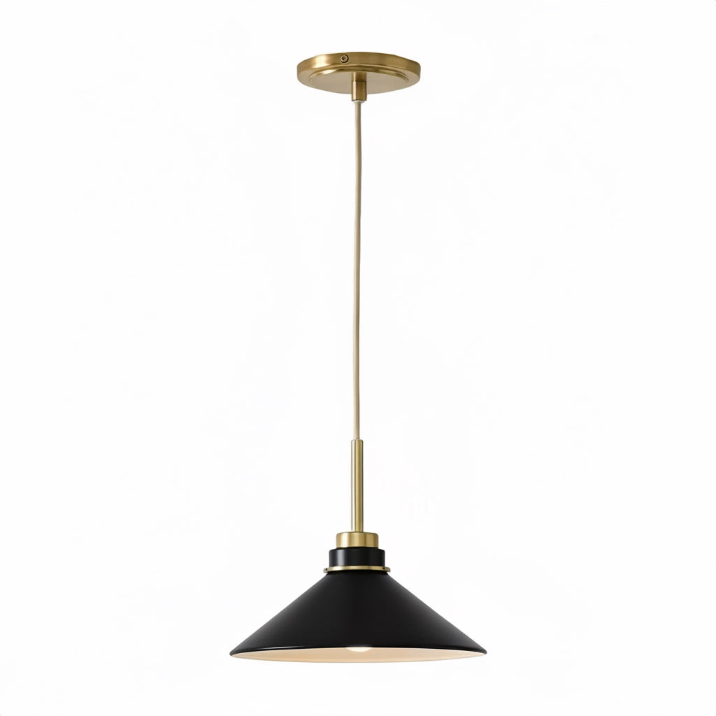 Aurenza Modern Farmhouse  Cone Pendant Light – Dimmable Kitchen and Entryway Lighting