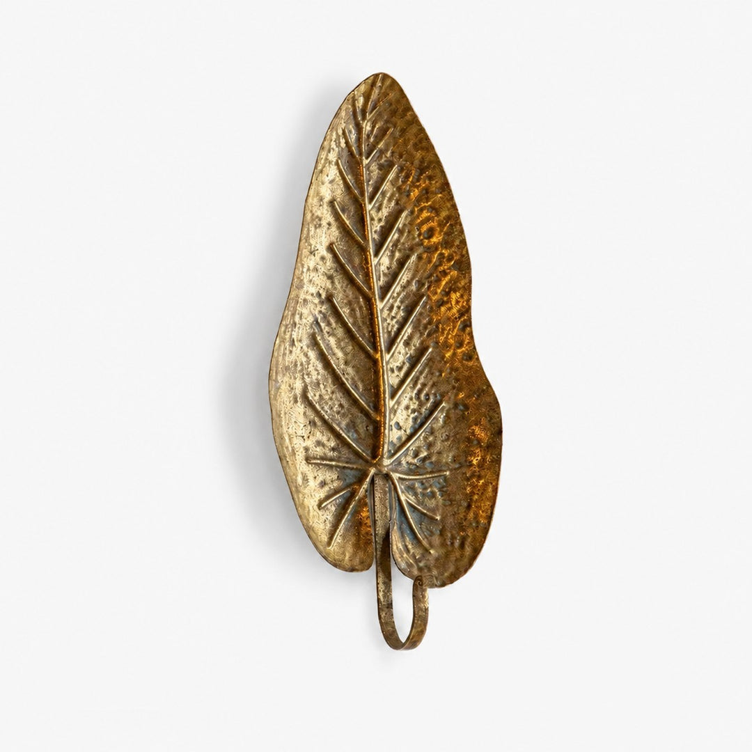 Type B antique-gold botanical iron wall hook