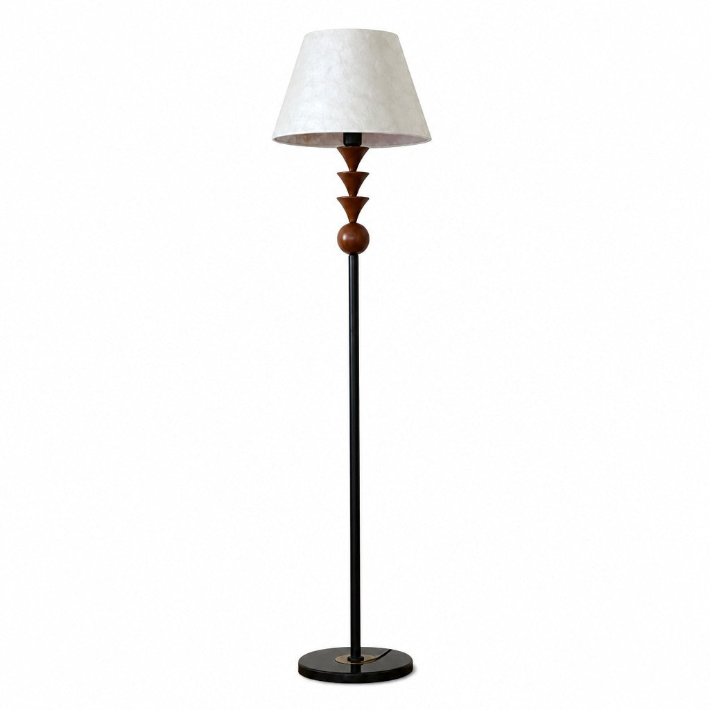 Micahell Modern Floor Lamp – Cascading Shell Shade Standing Lamp for Bedroom