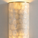 Bild in Gallery-Viewer laden, Nacrelith Capiz Shell Wall Sconce Layered Texture Design - Modern Wall Lamp for Living Space