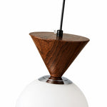 Cargar imagen en el visor de la Galería, Bauhaus Glass Pendant Lamp with Iron Accent for Kitchen