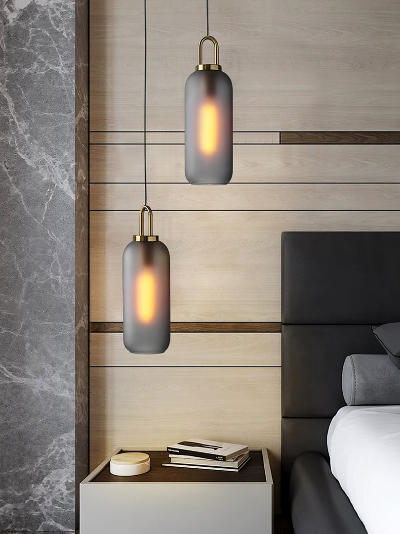 Copper-Plated Glass Plug-In Swag Pendant