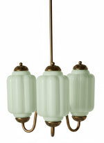 Cargar imagen en el visor de la Galería, Lámpara colgante Eloise de vidrio lechoso festoneado de inspiración vintage: lámpara de acento moderna para cocina y dormitorio.
