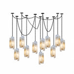 Bild in Gallery-Viewer laden, Frosted Cylinder Shade Chain Hardwired Chandelier