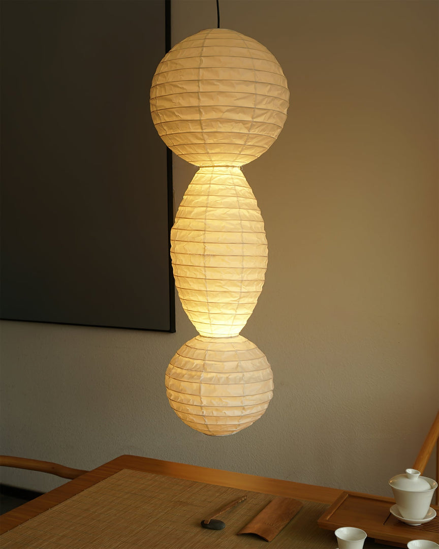 Stacked Paper Plug-In Pendant Lamp