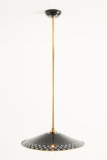 Load image into Gallery viewer, Auriglow Enameled Brass Pendant With Clover Cutout Shade
