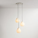 Load image into Gallery viewer, Rivrona Ribbed Glass 3-Light Chandelier - Sculptural Modern Lighting for Home
