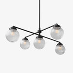 Load image into Gallery viewer, Glorica Glass Frosted Glass Globe Chandelier - Brass Modern Lighting for Living Room
