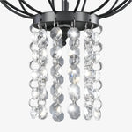 Cargar imagen en el visor de la Galería, Lámpara de araña de cristal con estructura metálica moderna Crystallis - Iluminación lujosa para sala de estar