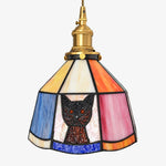 Load image into Gallery viewer, Tiffany Cat Stained Glass Pendant Lamp