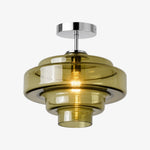 Bild in Gallery-Viewer laden, Koloro Glass Ceiling Light — Layered Rounded Design Lampshade for Hallway or Cloakroom