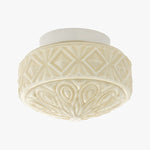 Cargar imagen en el visor de la Galería, Warm beige glass flush mount ceiling light
