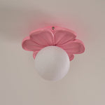Bild in der Galerieansicht laden, Creme Blüte Blumen Deckenlampe
