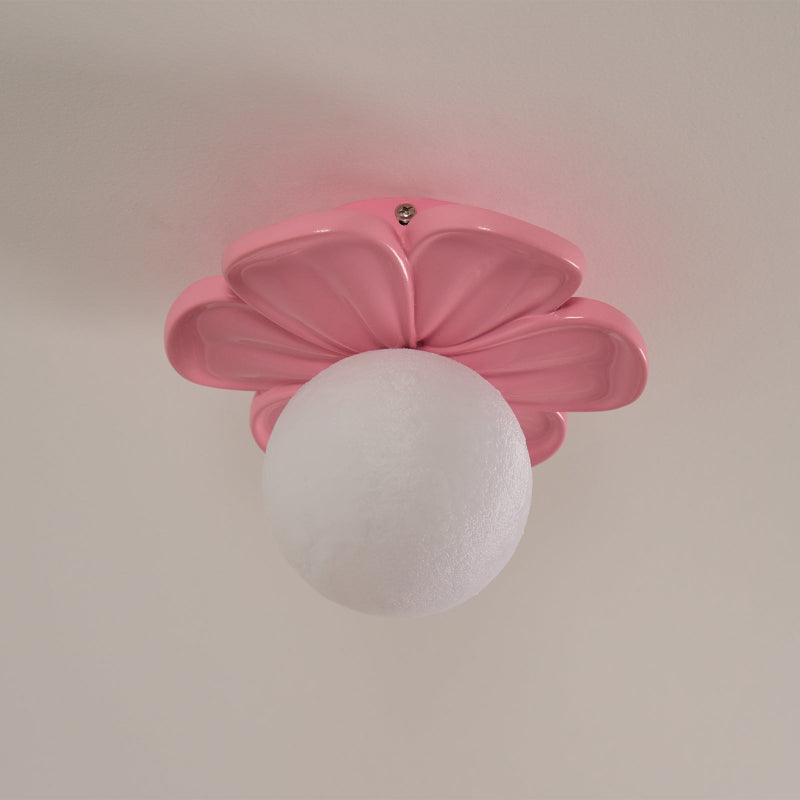 Creme Blüte Blumen Deckenlampe