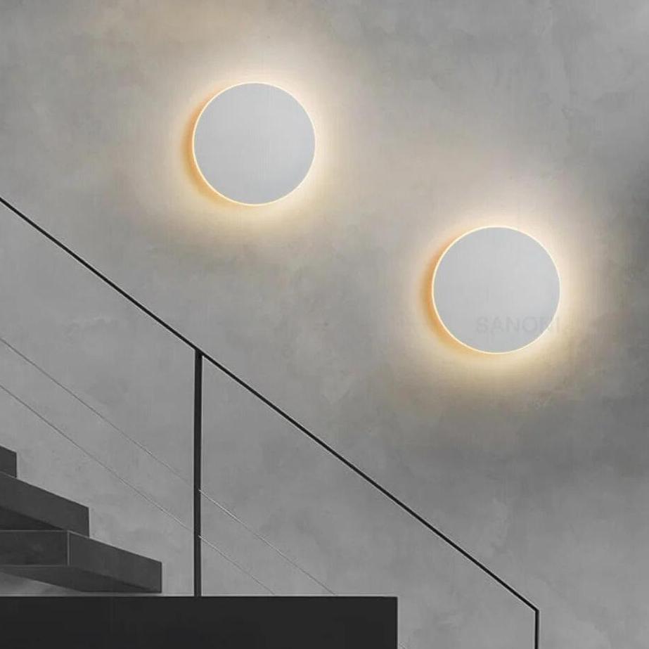 Moderne nordische runde Aluminium Minimalistische LED-Wandleuchte