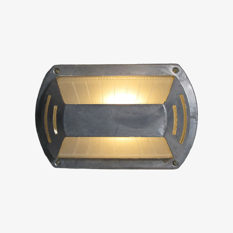 Morvane Geometrische Aluminium-Wandleuchte - Industrielle Außenbeleuchtung für den Eingangsbereich